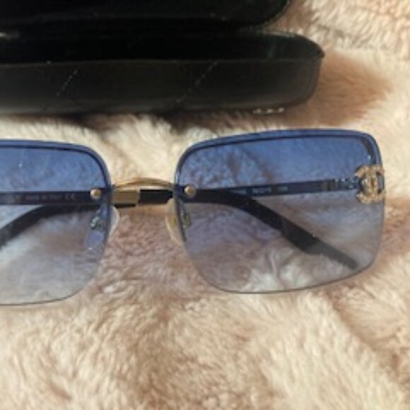 Rimless rhinestone sunglasses - Picture 3 of 6